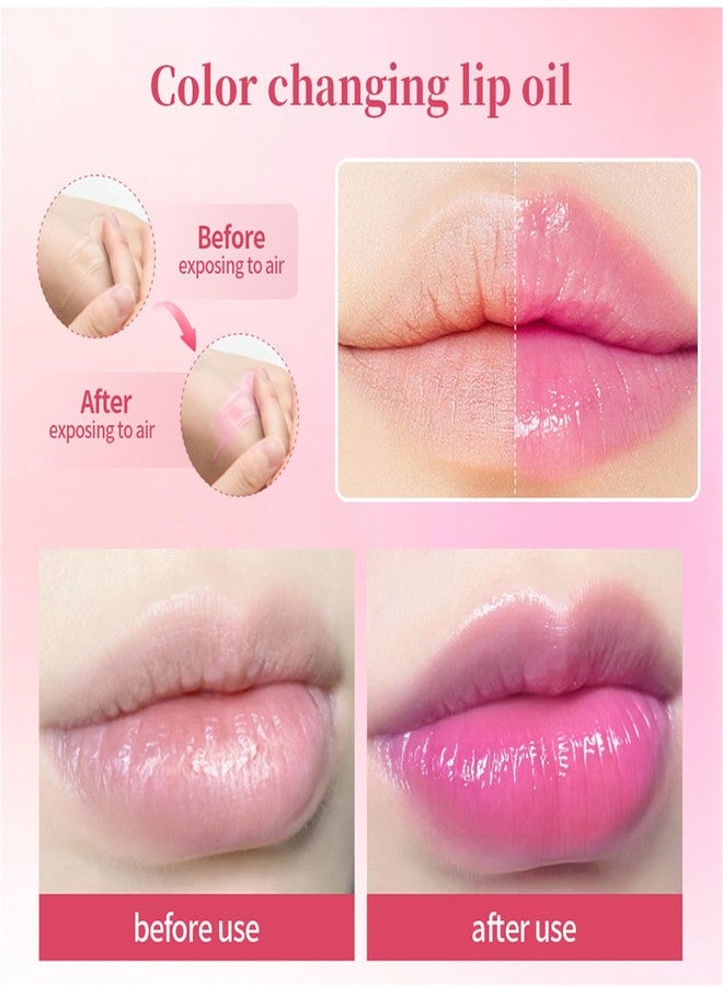 Cappuvini Pink Lip Serum Plump, Color Changing Lip Gloss Magic, Hydrating Lip Glow Oil Plumping Gloss Tinted Lip Balm Lip Care, Lip Plumper Transparent Lip Serum, Hydrating Moisturizing, Nourishing Glossy (1) - Image 4