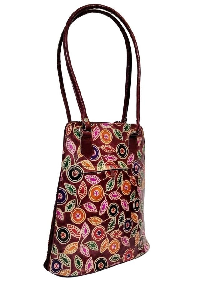 CLASSIQUE Shantiniketan Multicolour Design Shoulder Lau Bag (Meroon) - Image 1