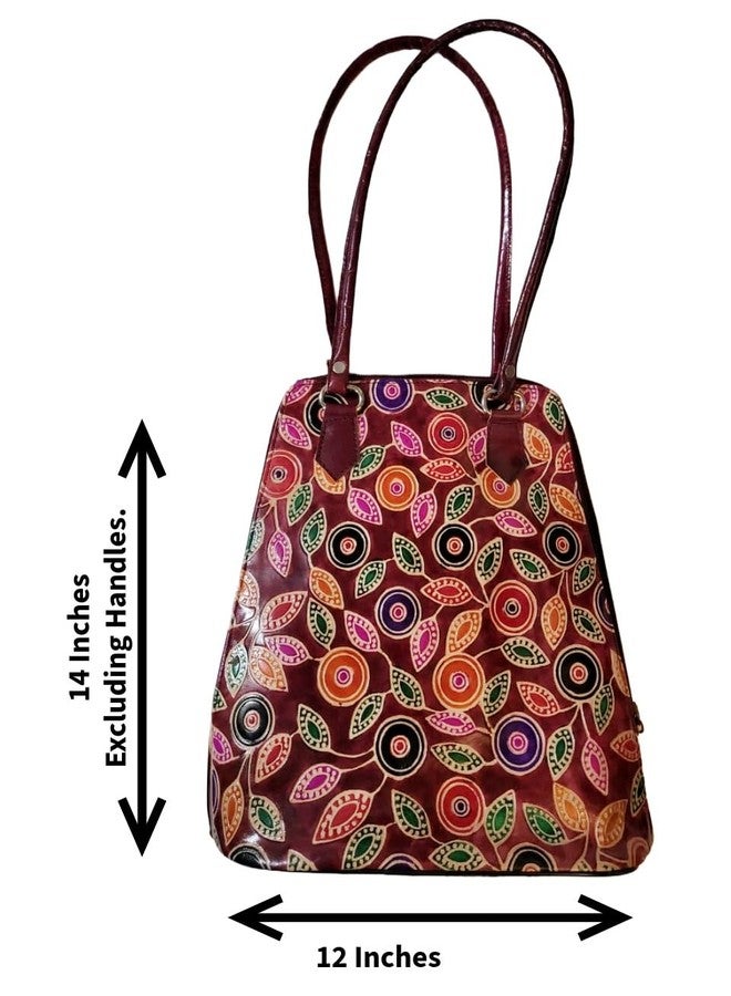 CLASSIQUE Shantiniketan Multicolour Design Shoulder Lau Bag (Meroon) - Image 2