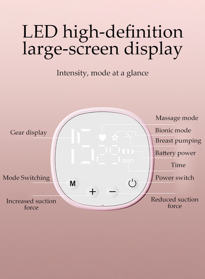 DUNISO مضخة ثدي كهربائية محمولة قابلة للارتداء بدون استخدام اليدين تصميم مريح مع تصميم مضاد للارتجاع 5 أوضاع، 75 مستوى شفط، شاشة LCD، مضخة حليب محمولة لاسلكية قابلة لإعادة الشحن هادئة - Image 5
