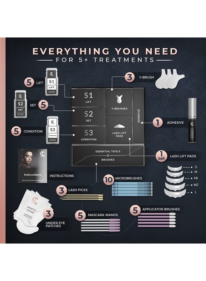 CICI Lash 2 in 1 Lash Lift Kit and Brow Lamination Kit | Instant Perming, Lifting & Curling for Eyelashes & Eyebrows | Professional Salon Results Lasting 6-8 Weeks | Includes Glue & Supplies for 5+ Treatments - Image 2