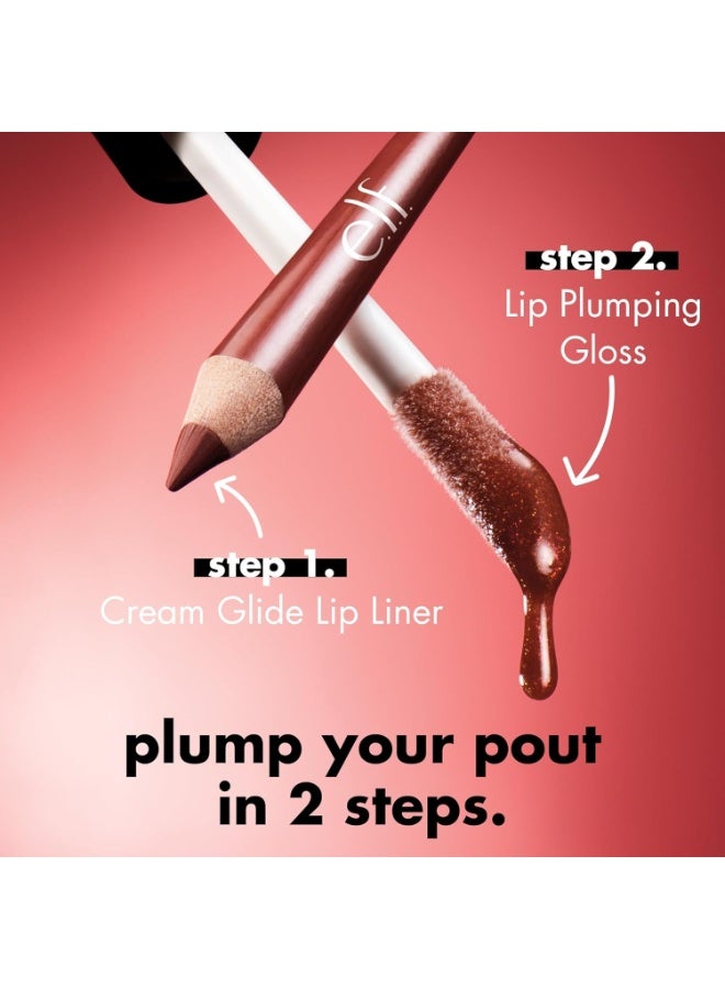 elf Lip Plumping Gloss, Hydrating, Nourishing,Peach Bellini - Image 3