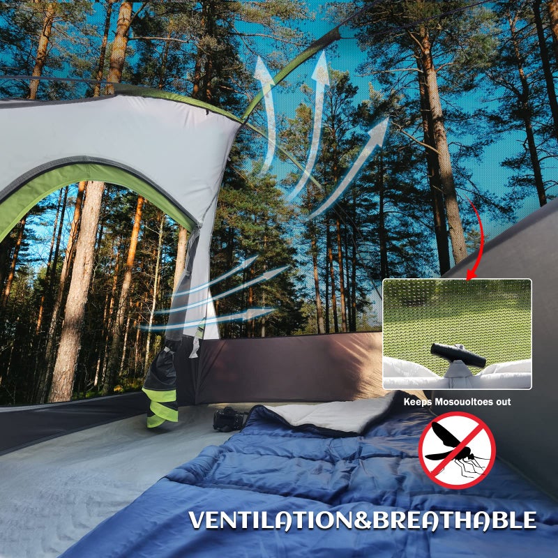 Unp Camping Tent 2 Person, Waterproof Windproof Tent with Rainfly Easy Set up-Portable Dome Tents for Camping - Image 4