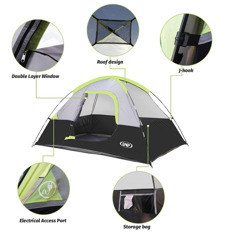 Unp Camping Tent 2 Person, Waterproof Windproof Tent with Rainfly Easy Set up-Portable Dome Tents for Camping - Image 5