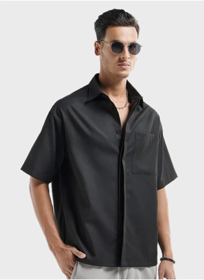 فاف Regular Fit Solid Shirt