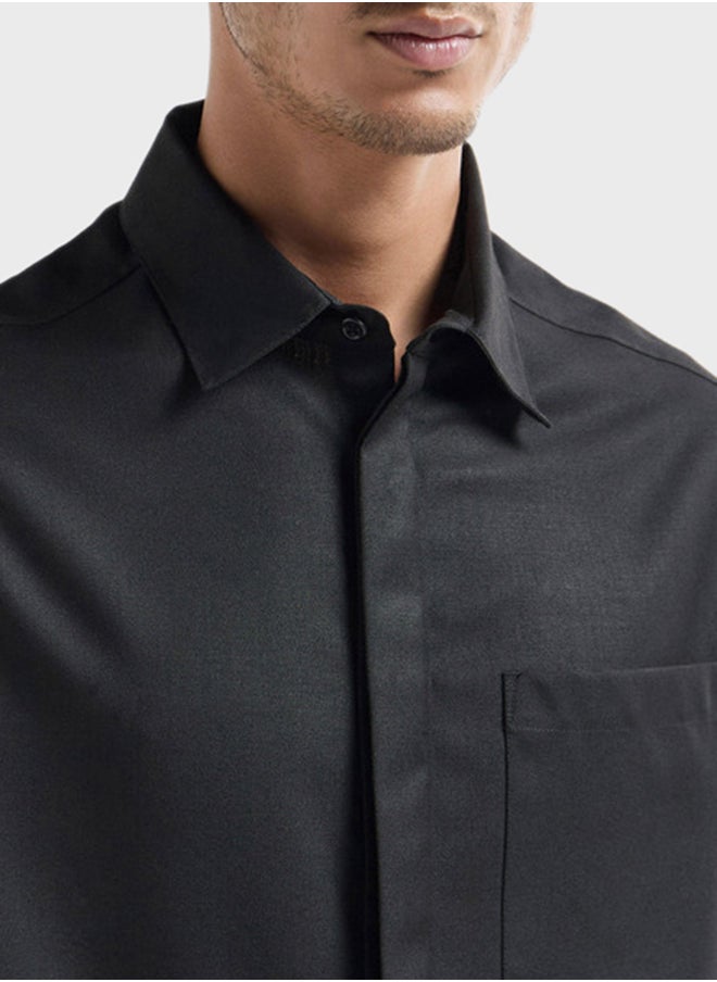 FAV Regular Fit Solid Shirt  - Image 3