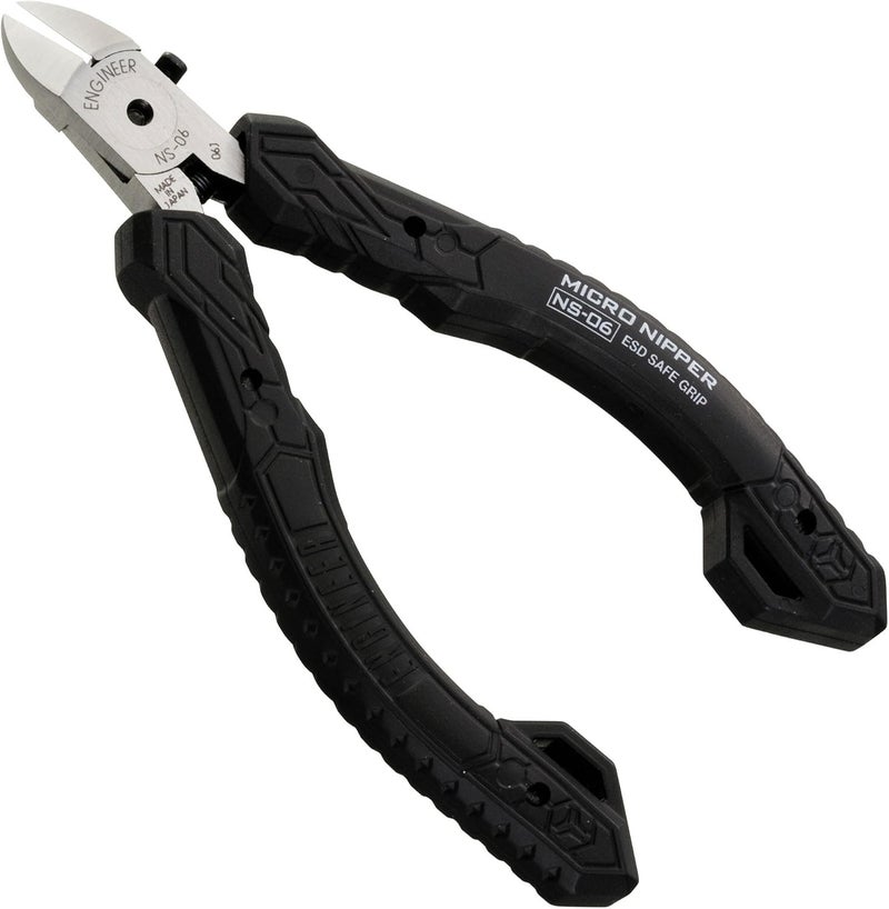 Engineer قاطع جانبي دقيق NS-06، مقصات دقيقة، درجة احترافية، آمن ضد الكهرباء الساكنة مع فكوك من الصلب الكربوني المعالج مثالي للعمل على لوحات الدوائر المطبوعة - Image 1