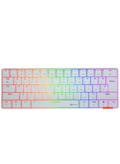 Meetion Meetion MK005 60% Gaming Keyboard 12 Multimedia Shortcuts Keys With True Mechanical Fixed Shaft LED Backlight Brightness Adjustable Wired Anti-Ghosting Mechanical Keyboard For Windows And Mac White  - Image 1