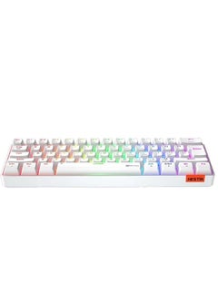 Meetion Meetion MK005 60% Gaming Keyboard 12 Multimedia Shortcuts Keys With True Mechanical Fixed Shaft LED Backlight Brightness Adjustable Wired Anti-Ghosting Mechanical Keyboard For Windows And Mac White  - Image 3