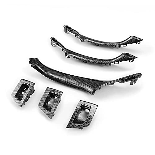 FEXON Carbon Fiber Window Switch Armrest Panel, Inner Door Pull Handle Trim Cover Kits Replacement for 2010-2016 BMW 5 Series 520 523 525 528 530 535 51417225875 - Image 5