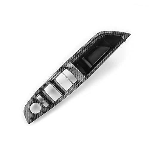 FEXON Carbon Fiber Window Switch Armrest Panel, Inner Door Pull Handle Trim Cover Kits Replacement for 2010-2016 BMW 5 Series 520 523 525 528 530 535 51417225875 - Image 4