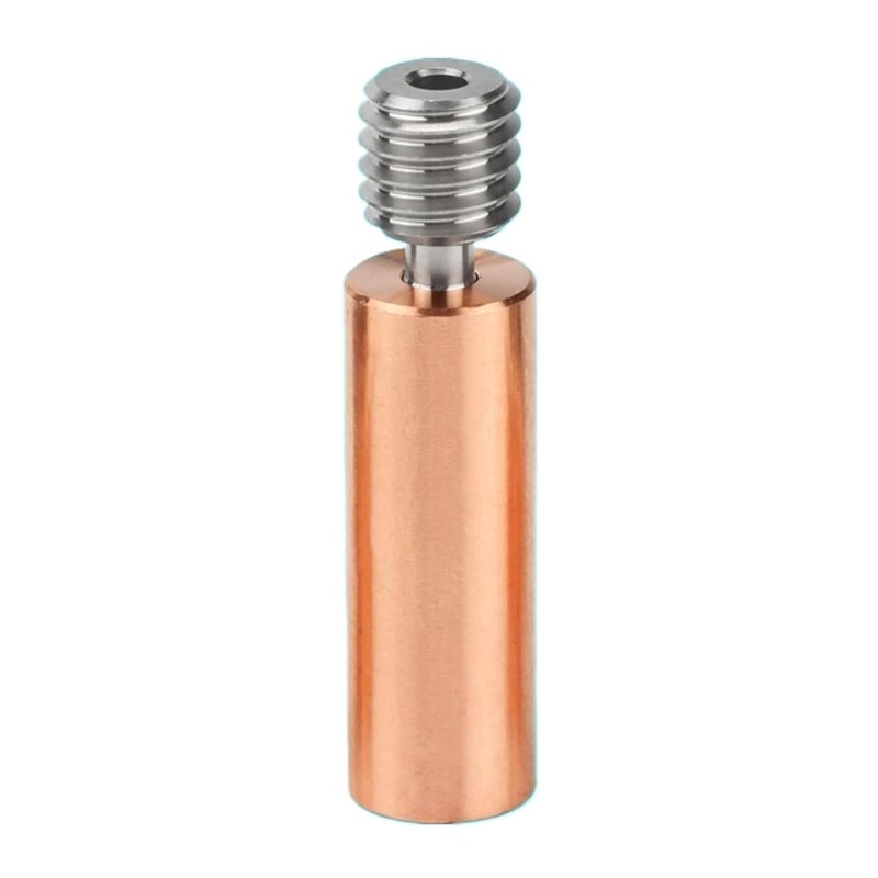 5 PCS Bi Metal Throat Heat Break Titanium Alloy Red Copper All Metal 3D Printer M6 M7 For 1 75mm CR10 V6 Hotend Heated Block Smooth Short - Image 1