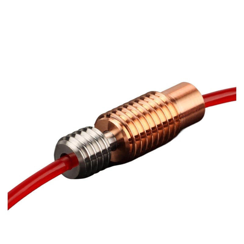 5 PCS Bi Metal Throat Heat Break Titanium Alloy Red Copper All Metal 3D Printer M6 M7 For 1 75mm CR10 V6 Hotend Heated Block Smooth Short - Image 4