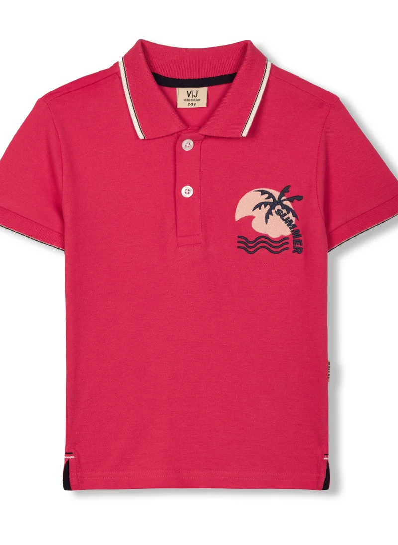 فكتور اند جين Boys Polo T-shirt with Embroidery motif