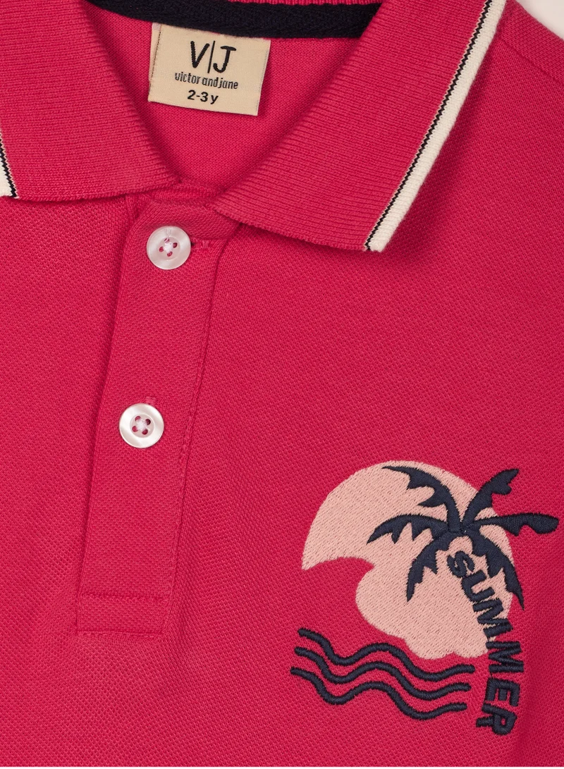 Victor And Jane  Boys Polo T-shirt with Embroidery motif for Men | Best Price UAE