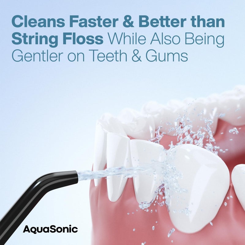 Aquasonic - Water Flosser | Cordless Rechargeable Flosser for Teeth Cleaning | Waterproof Aqua Flosser, Portable Oral Irrigator for Dental Cleaning with 5 Jet Tips | Braces, Home & Travel - Image 3