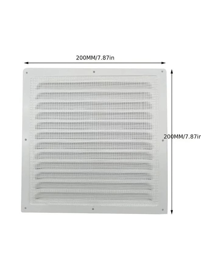 Aluminum Alloy Air Vent Grille Metal Louver Cover 200x200mm Heating Cooling Insect Screen - Image 1