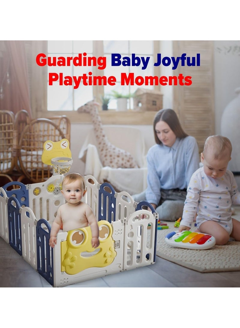 بيكاسيو حظيرة لعب واسعة ومفيدة للأطفال، حظيرة لعب متعددة الاستخدامات للأطفال الرضع والأطفال الصغار، سياج حظيرة لعب أنيقة للأطفال (120 * 120 سم) - Image 3