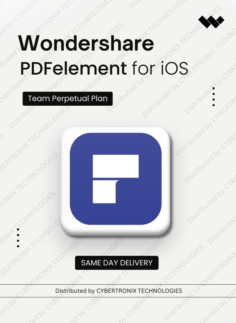 ووندشار PDFelement لنظام iOS - ترخيص رقمي مدى الحياة لفريق العمل | تسليم في نفس اليوم