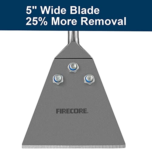 Firecore SDS Plus Floor Scraper with Spare Bolts and Locknuts, 5 Inch x 11 Inch Tile Removal Chisel Tool Long Handle Heavy Duty for Rotary Hammer Drill, Thinset Scraper Adhesives Remover FS22510 - Image 3