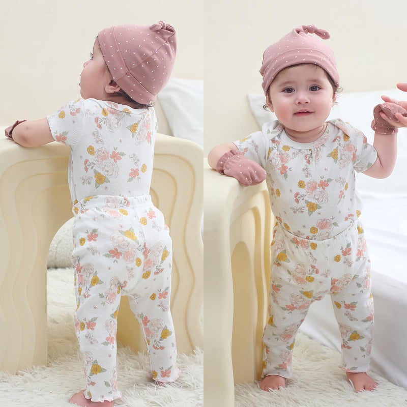 Ruliby Baby Boy Bodysuit and Pant Set Summer Soft Newborn Clothes Outfits 9-12 month - Image 5