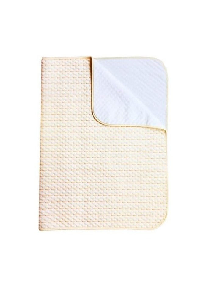 Waterproof Bed Pad – 4-Layer Washable Cotton Incontinence Underpad (70×90 cm) for Toddlers, Babies  Adults – Reusable Proof Mattress Protector (Striped) - Image 1