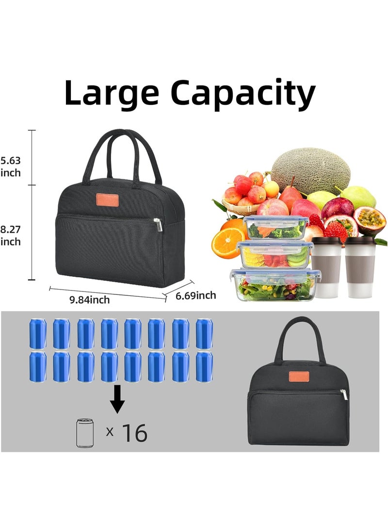 هوميفاي حقيبة غداء معزولة، حقيبة غداء كبيرة السعة، حقيبة حرارية مضادة للماء، حقيبة تيڤين واسعة للوظيفة والمدرسة والنزهات - Image 4