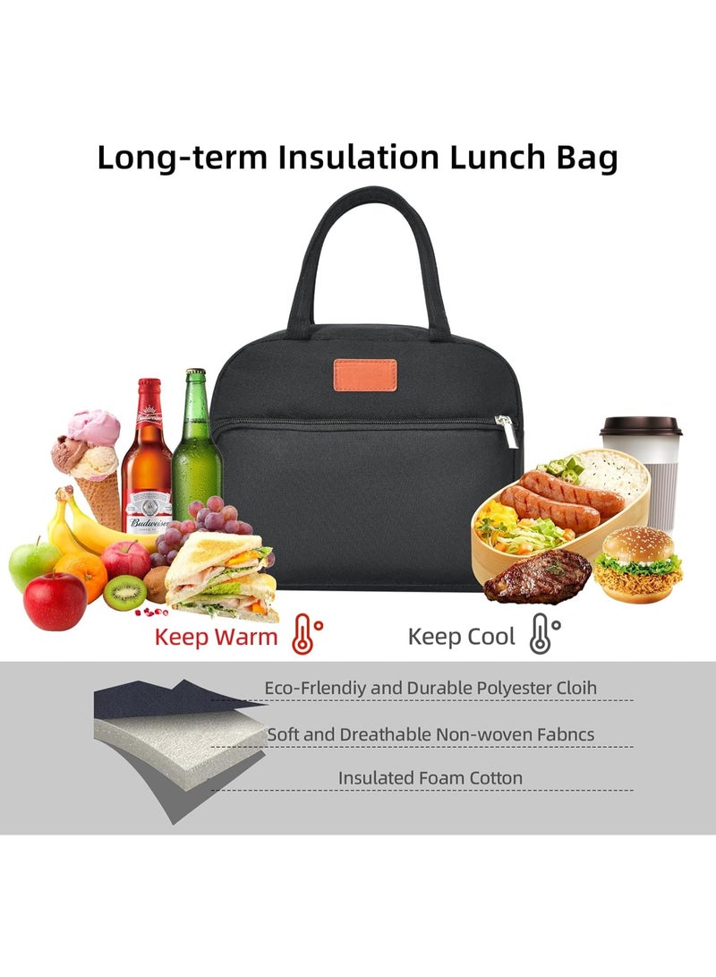هوميفاي حقيبة غداء معزولة، حقيبة غداء كبيرة السعة، حقيبة حرارية مضادة للماء، حقيبة تيڤين واسعة للوظيفة والمدرسة والنزهات - Image 3