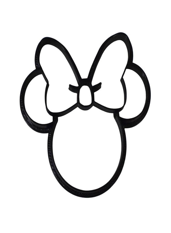 YNGLLC THEMED MAGICAL MOUSE WITH BOW HEAD FACE CARTOON CHARACTER COOKIE CUTTER MADE IN USA PR530S - Image 1