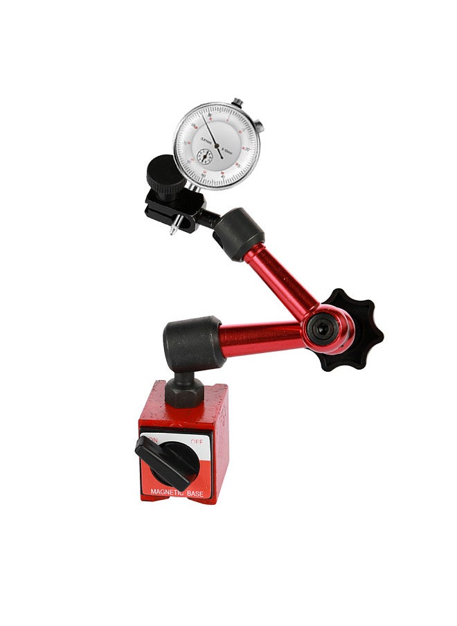 Generic Metal Round Dial Indicator and Mini Flexible Magnetic Base Holder Bracket Tool Kit  - Image 1