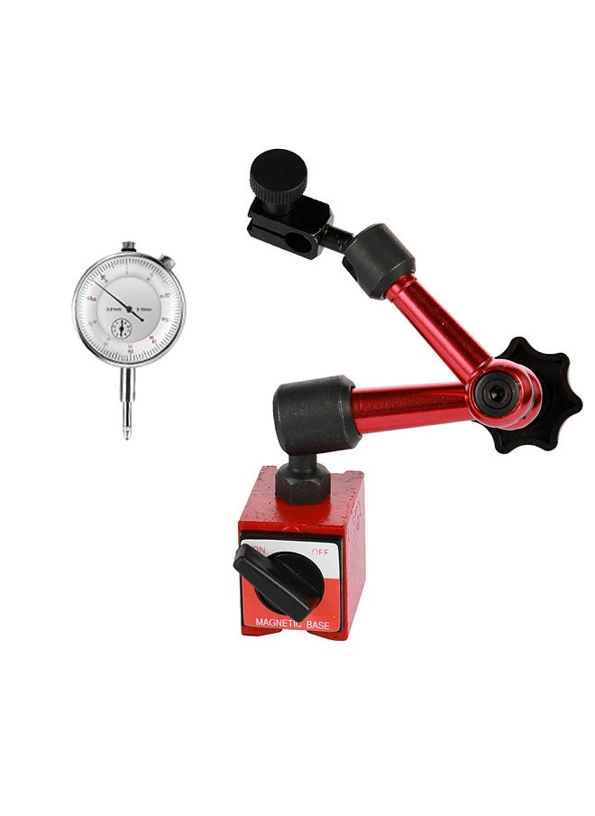 Generic Metal Round Dial Indicator and Mini Flexible Magnetic Base Holder Bracket Tool Kit  - Image 5
