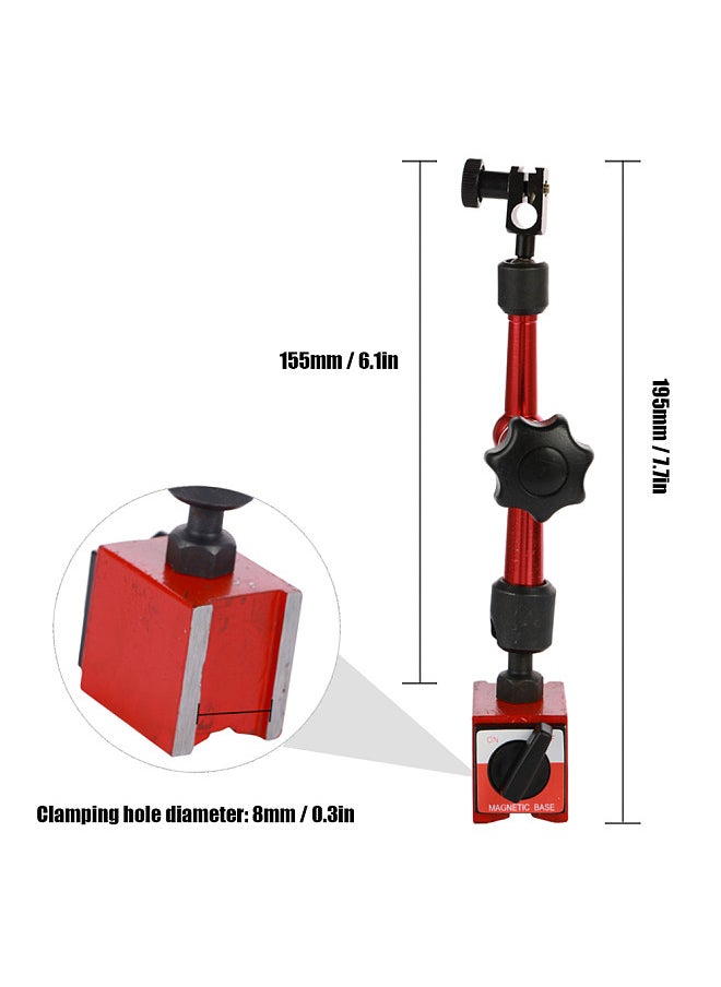 Generic Metal Round Dial Indicator and Mini Flexible Magnetic Base Holder Bracket Tool Kit  - Image 2
