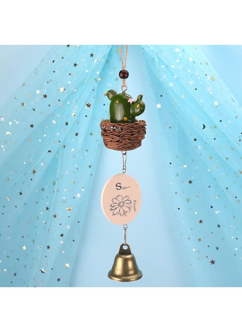 Y&D Potted Fleshy Japanese-style Resin Decoration Wind Bell Hanging Ornaments-Cactus  - Image 1