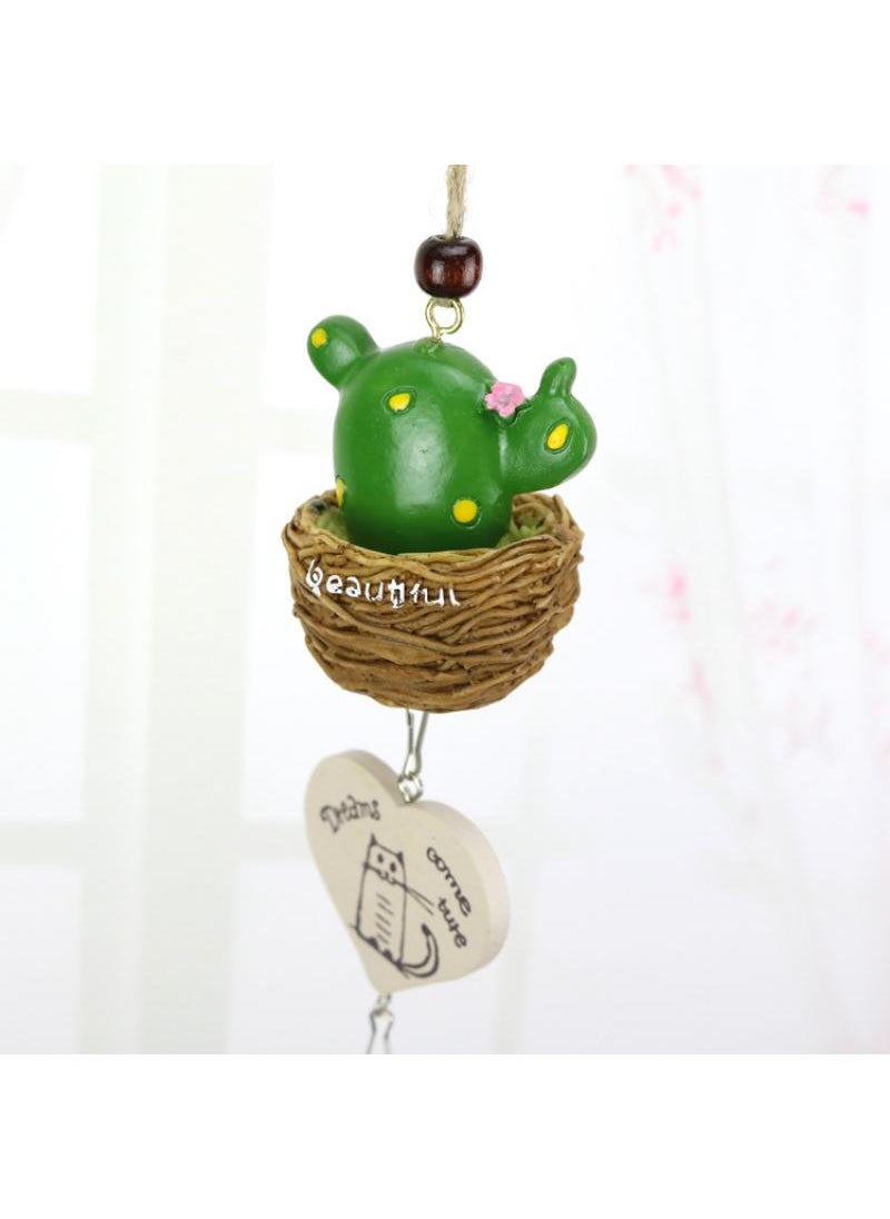 Y&D Potted Fleshy Japanese-style Resin Decoration Wind Bell Hanging Ornaments-Cactus  - Image 4