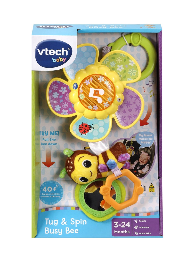 vtech Tug And Spin Busy Bee, Interactive And Developmental Toy With Sounds And Music, For Boys And Girls, Suitable For Ages 3 Months+ - Image 1