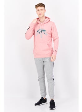 adidas Originals Men Sportswear Fit Long Sleeves Outdoor Hoodie, Pink  - Image 3