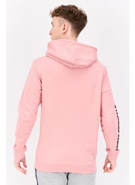 adidas Originals Men Sportswear Fit Long Sleeves Outdoor Hoodie, Pink  - Image 2