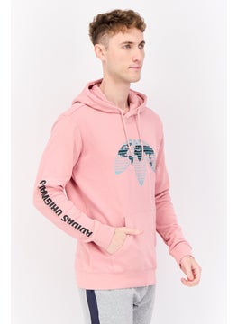 adidas Originals Men Sportswear Fit Long Sleeves Outdoor Hoodie, Pink  - Image 4
