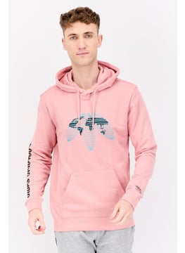 adidas Originals Men Sportswear Fit Long Sleeves Outdoor Hoodie, Pink  - Image 1