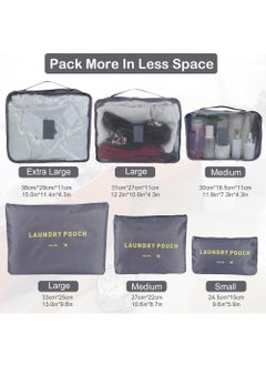 Rock Pow 6Pcs SET Travel Luggage Organizer Packing Cubes Set Storage Bag Waterproof Laundry Bag Traveling Accessories  - Image 5