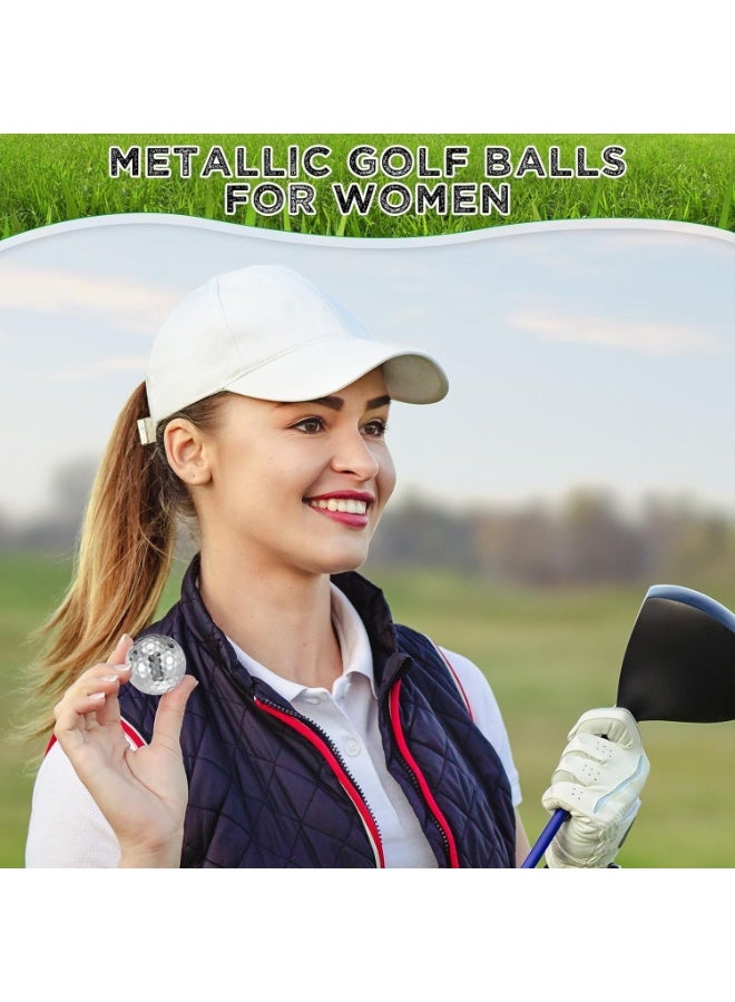 Generic 12pcs Metallic Golf Balls for Women, Women's Golf Balls for Maximum Distance and Straighter Shots, Ideal Gift for Golfer (Color : SILVER) - Image 4