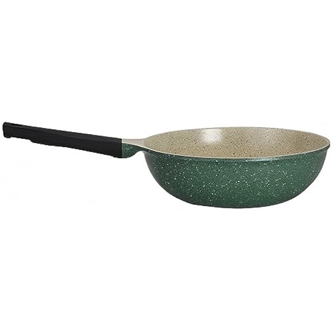 Lahoya 28Cm Wok Pan Kale Green Marble Nonstick Coating Multi Colour 80328Gr