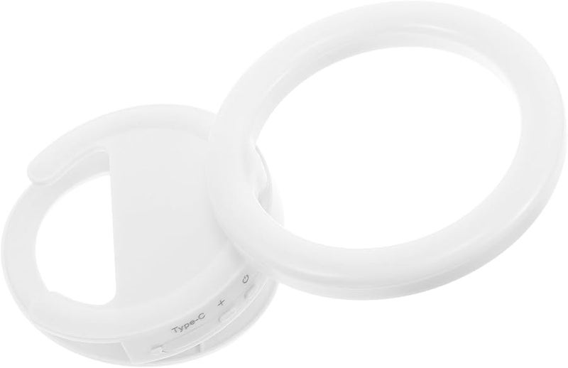 Clip On Selfie Ring Light Portable Rechargeable Adjustable Brightness for Phone Video Makeup - Image 1