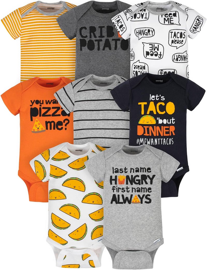 Onesies Brand Baby Boys' 8-pack Short Sleeve Mix & Match Bodysuits - Image 1