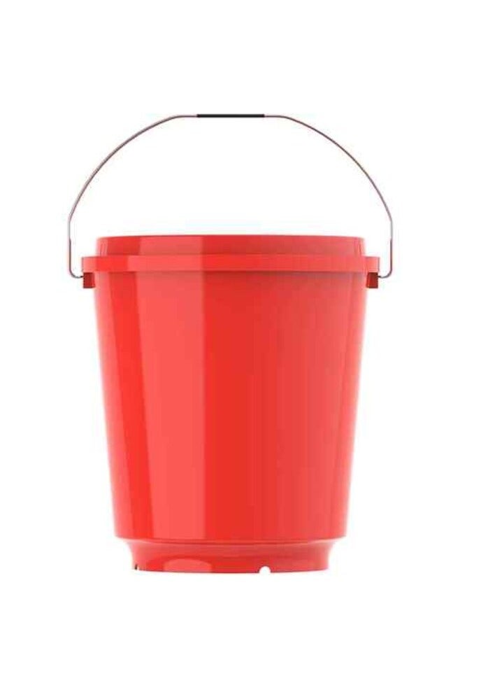 Cosmoplast Round Plastic Bucket With Lid Red 17L - Image 2