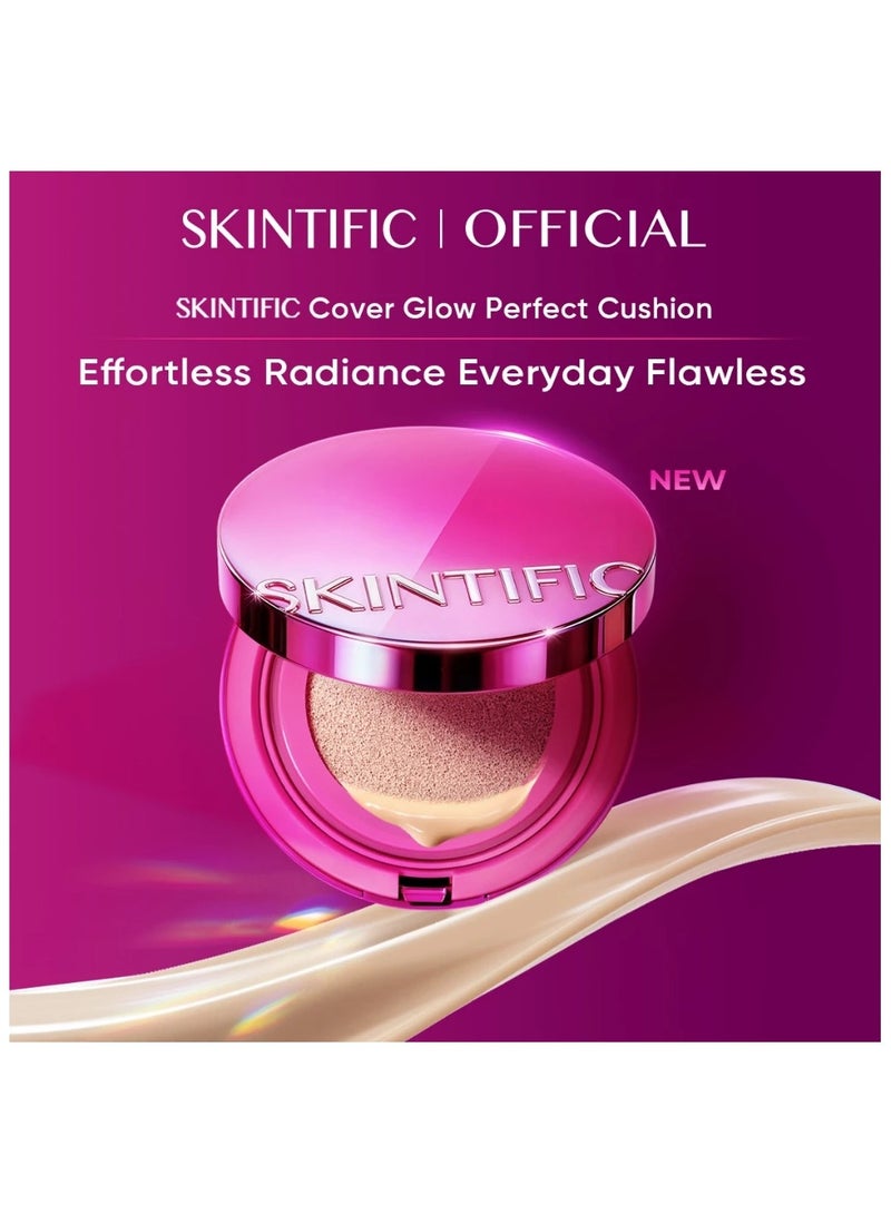 SKINTIFIC PERFECT & HYDRATE COMBO-Cover Perfect Glow Cushion (02 Ivory) + Radiance Booster Serum Spray Poreless Flawless - Image 3