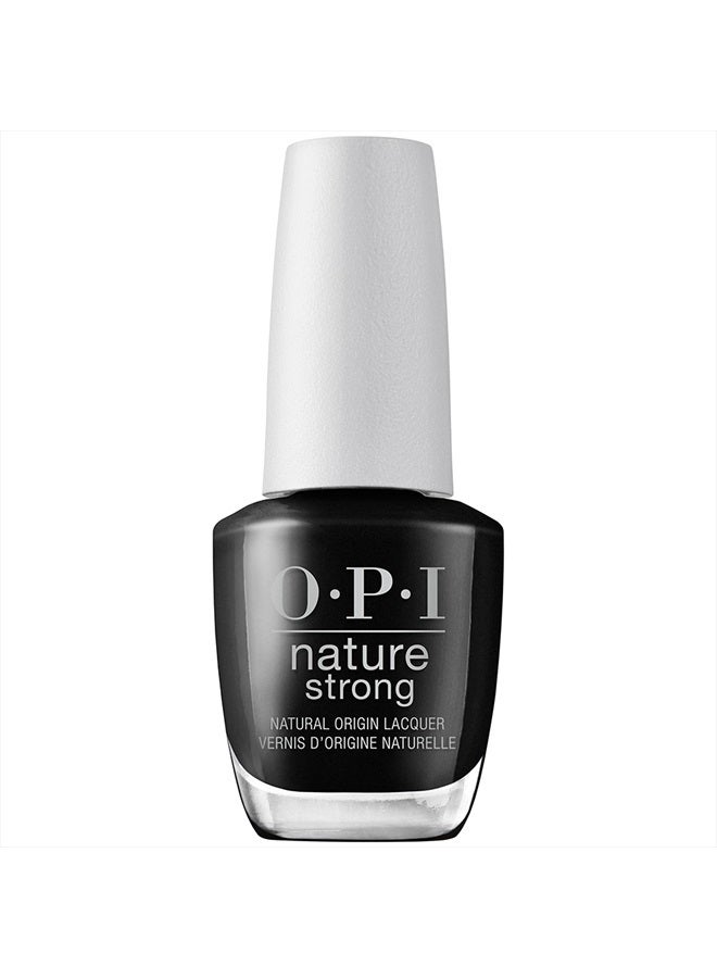 OPI طلاء أظافر نباتي قوي من ناتشر، سماء أونيكس، طلاء أظافر أسود، من أصل طبيعي، خالي من القسوة، 0.5 أونصة سائلة. - Image 1