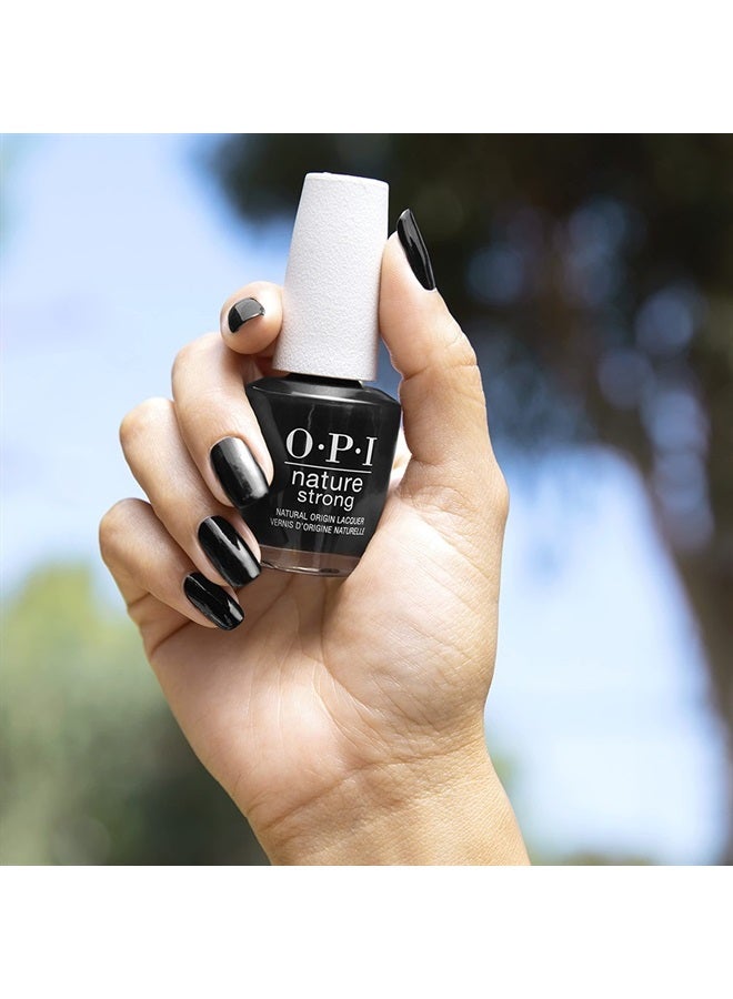 OPI طلاء أظافر نباتي قوي من ناتشر، سماء أونيكس، طلاء أظافر أسود، من أصل طبيعي، خالي من القسوة، 0.5 أونصة سائلة. - Image 3