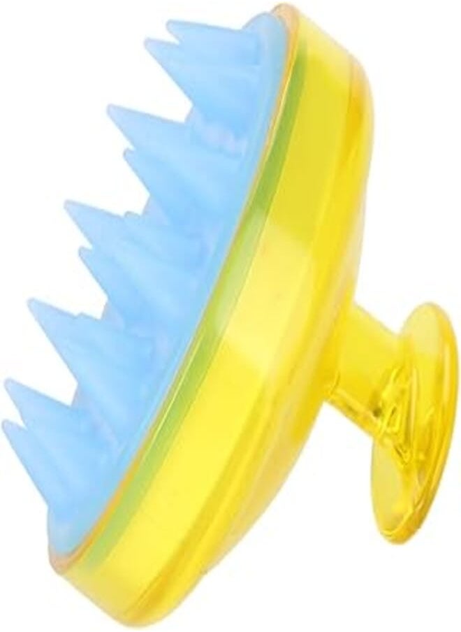 Sonew Shampoo Scalp Massager, Shower Bathing Washing Soft Silicone Hair Massage, Wet and Dry Hair Massager Brush for Exfoliating Treatment, Shampoo Scrubbing, Hair Growth(Yellow) 
