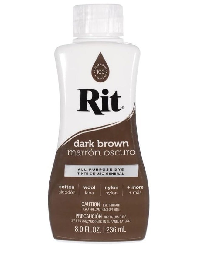 RIT Rit All-Purpose Liquid Dye, Dark Brown  - Image 1